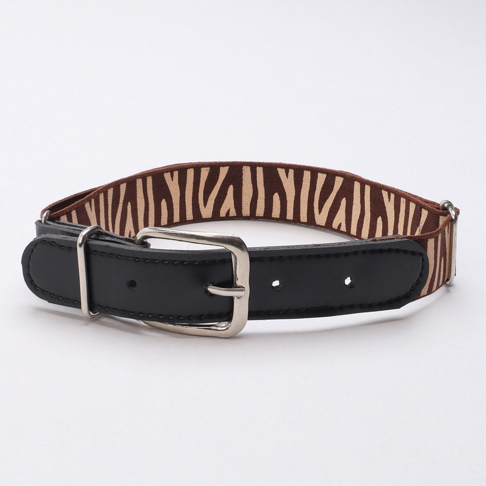 

kid o nation animal striped belt brown