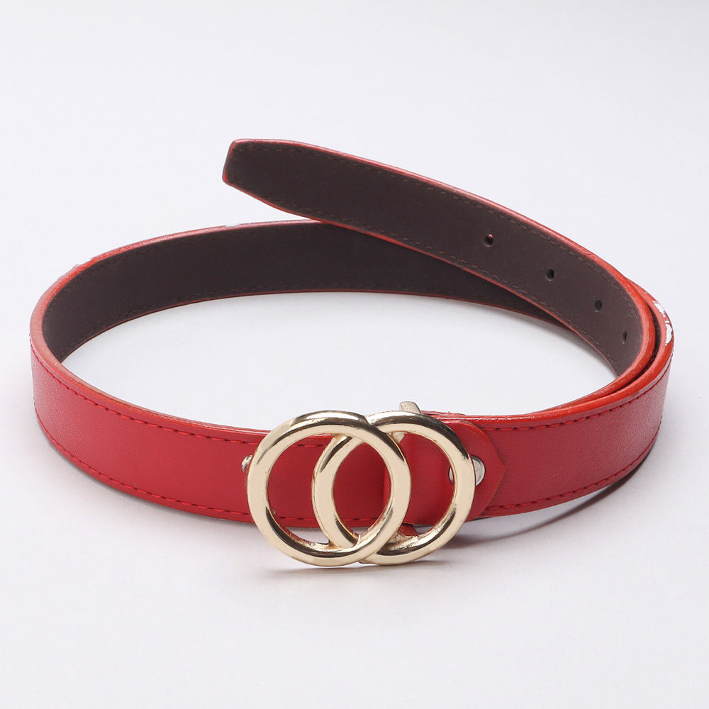 

kid o nation round buckle fancy belt red