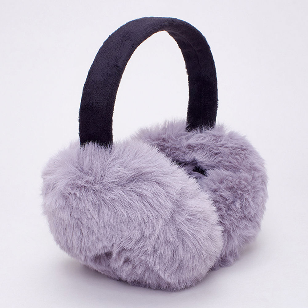 

wearing earmuffs shows a small face the shape is cute