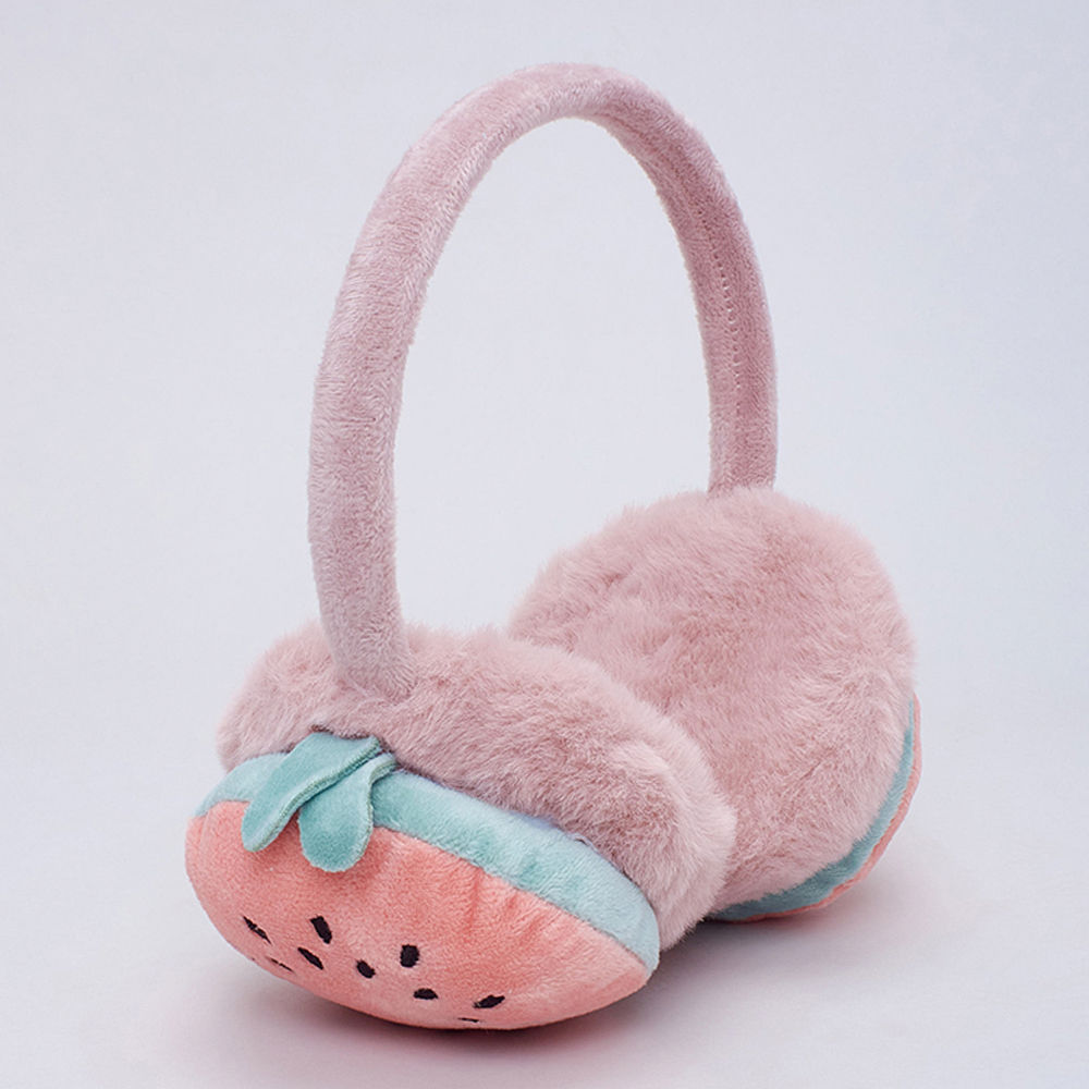 

wearing earmuffs shows a small face the shape is cute