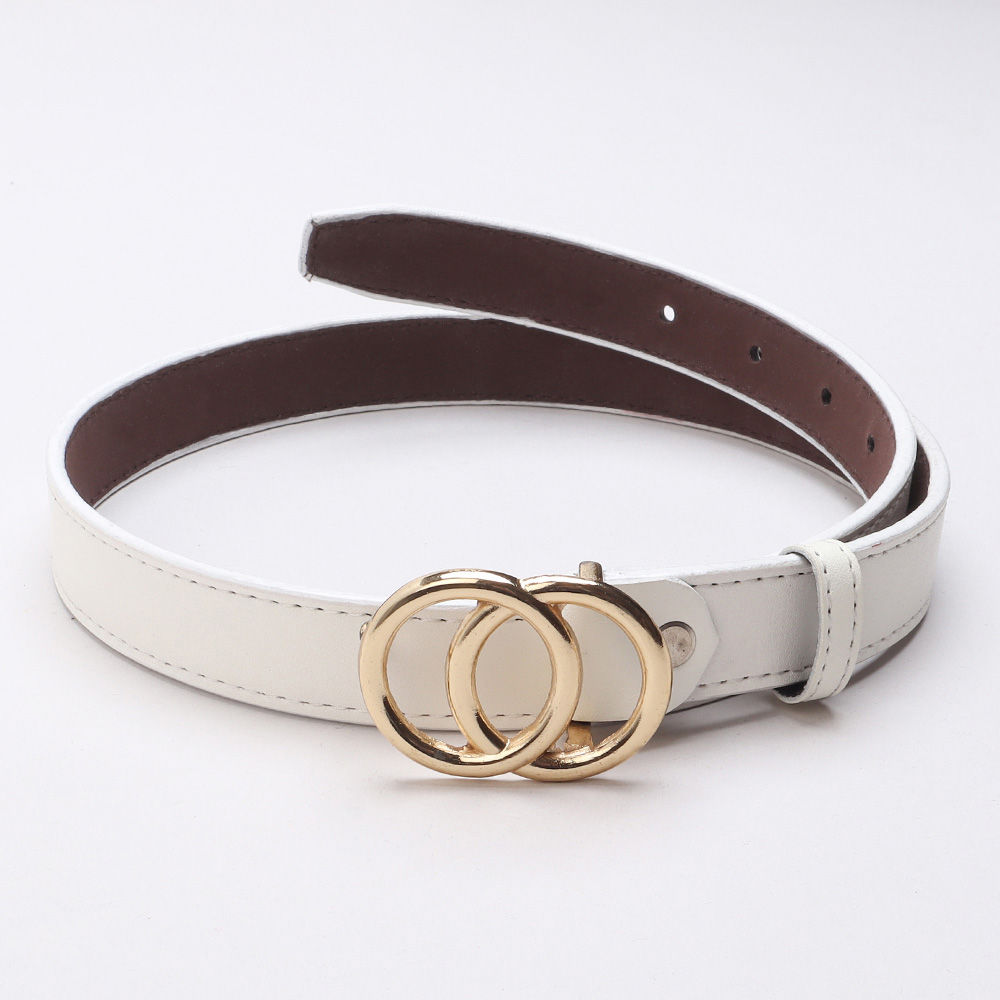 

kid o nation round buckle fancy belt white