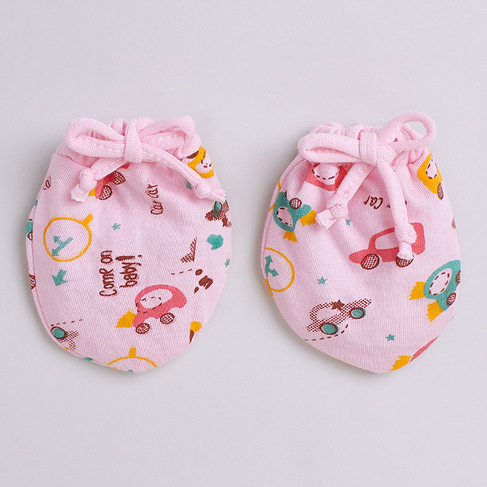 

soft gentle knitted cotton mittens set for the little one