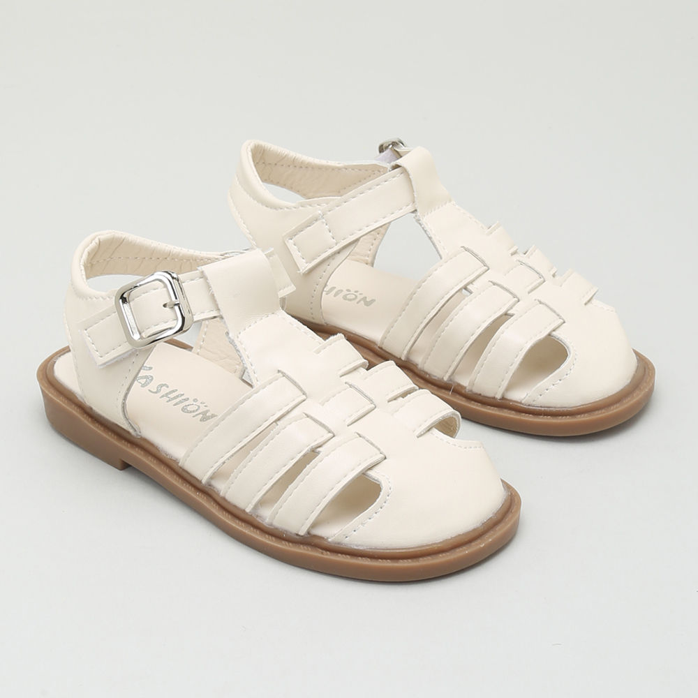 White Grained-leather fisherman sandals | The Row | MATCHES UK