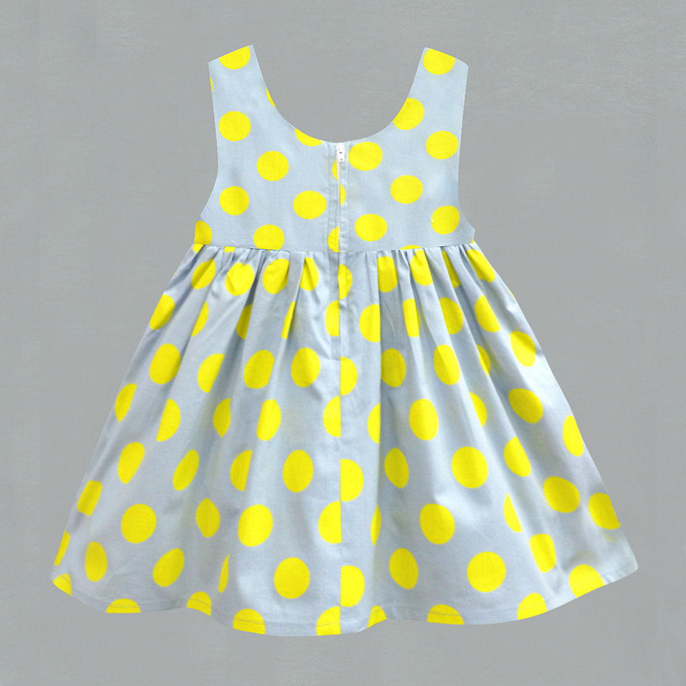 ZAPAKA Women Vintage Dress Yellow Polka Dots A-line Sleeveless 1950s  Sundress