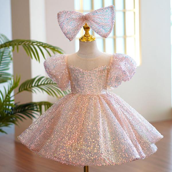 Felicity Premium Sequin Feather Mini Dress - Pink – Dressmezee
