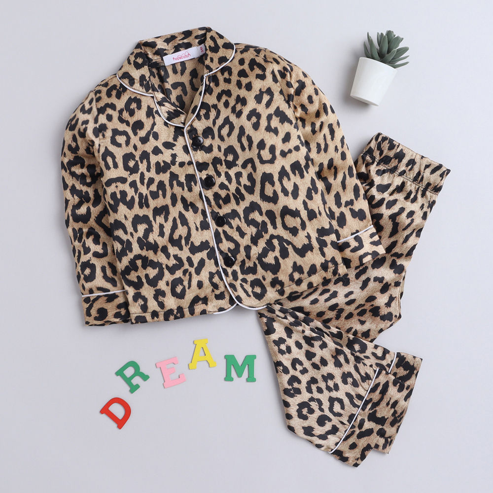 Animal print pj set hot sale