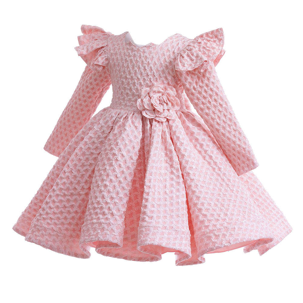 Demet Elegant Floral Ruffle Party Dress for Girls