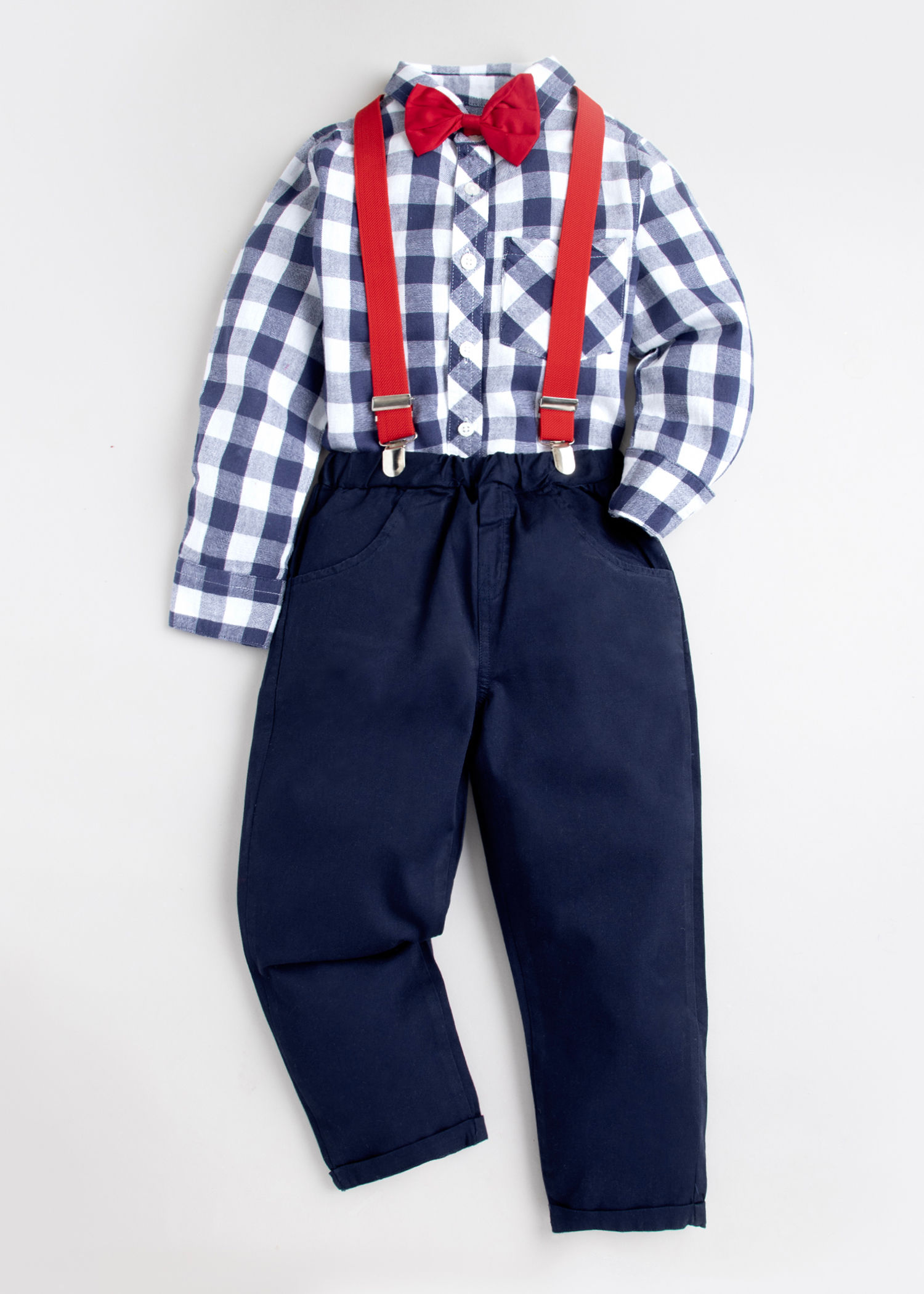 Shop Online 2-Pc Checkered Shirt & Pants at ₹654
