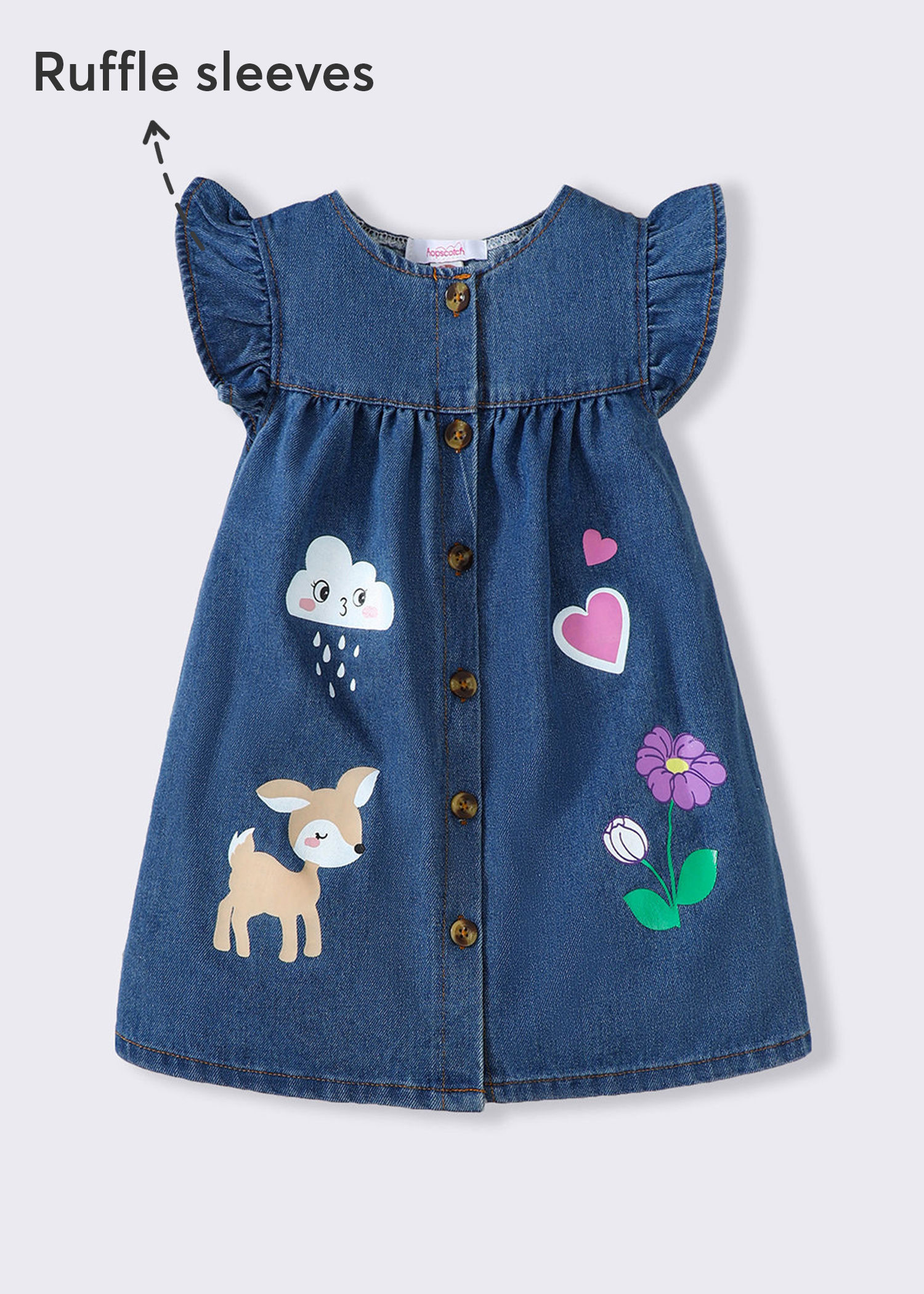 Shop Online Woodland Wonder Denim Dress at ₹863