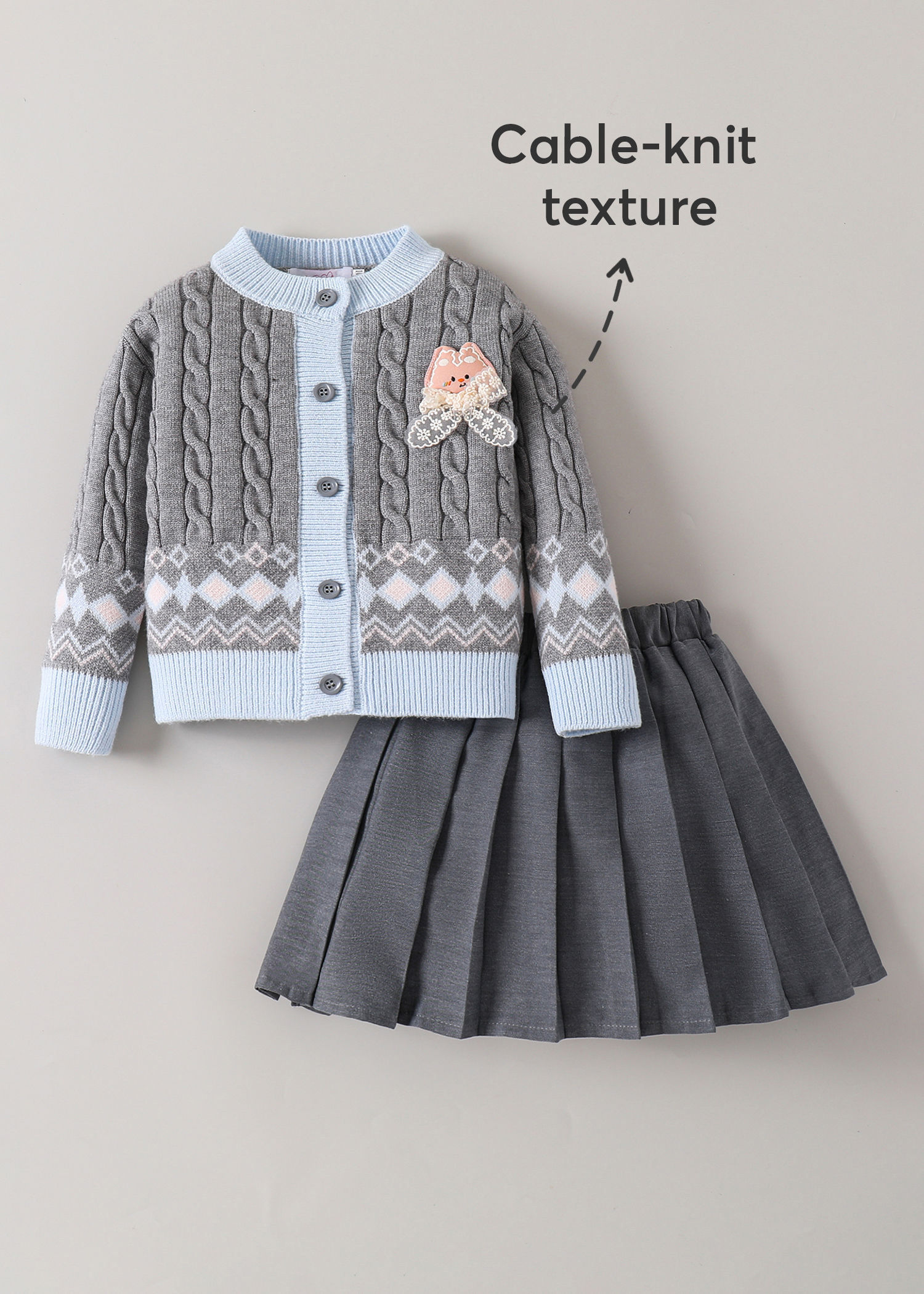 Shop Online 2-Pc Isle Nordic Knit Sweater & Skirt at ₹797