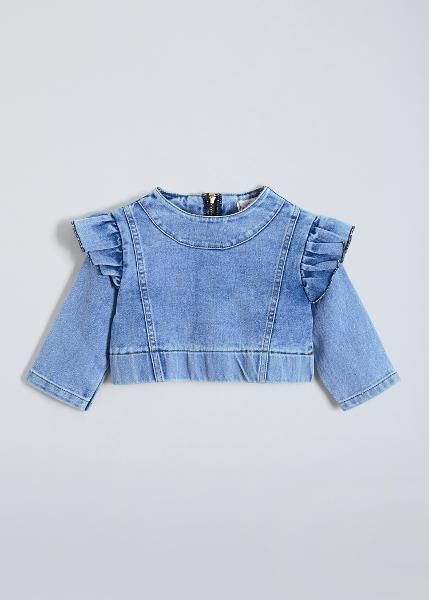 Shop Online Ruffle Accent Jeans Set at ₹1499