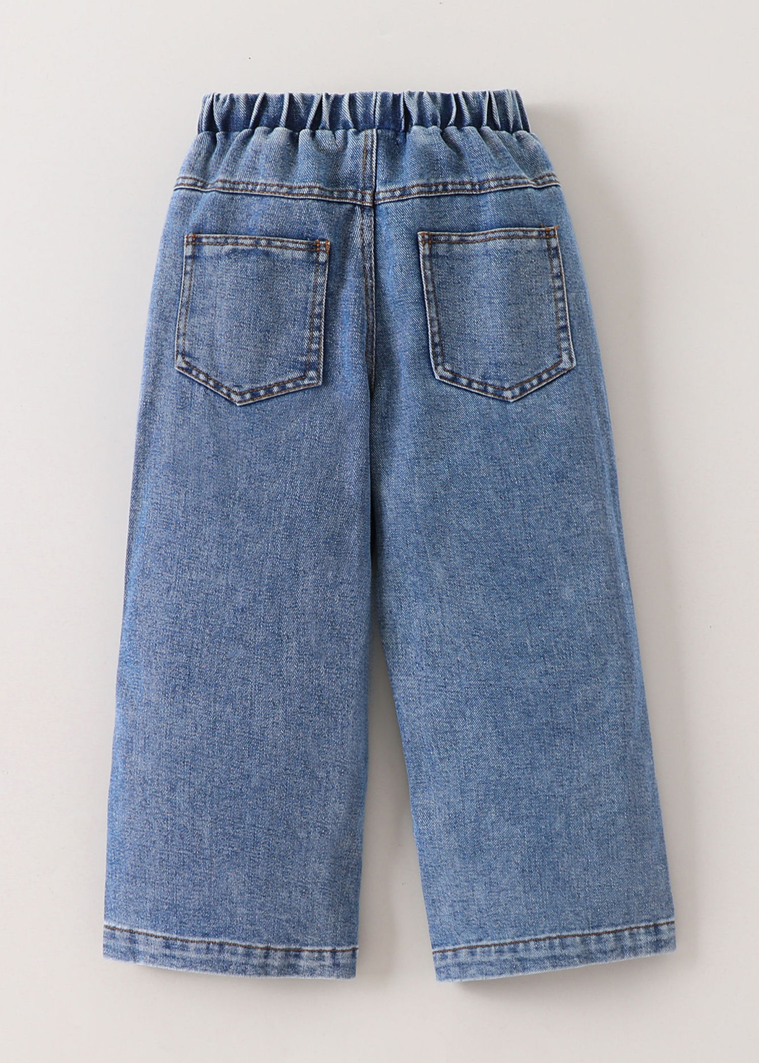 Shop Online Chenille Embroidered Wide Leg Denim Jeans at ₹863