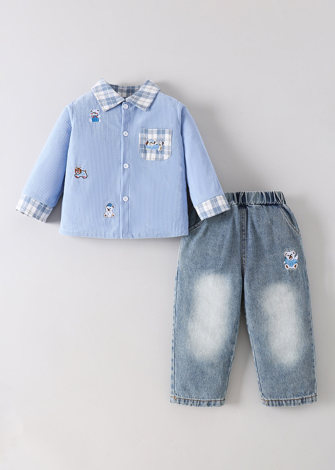 Shop Online Animal Embroidery Jeans Set at ₹₹1,299